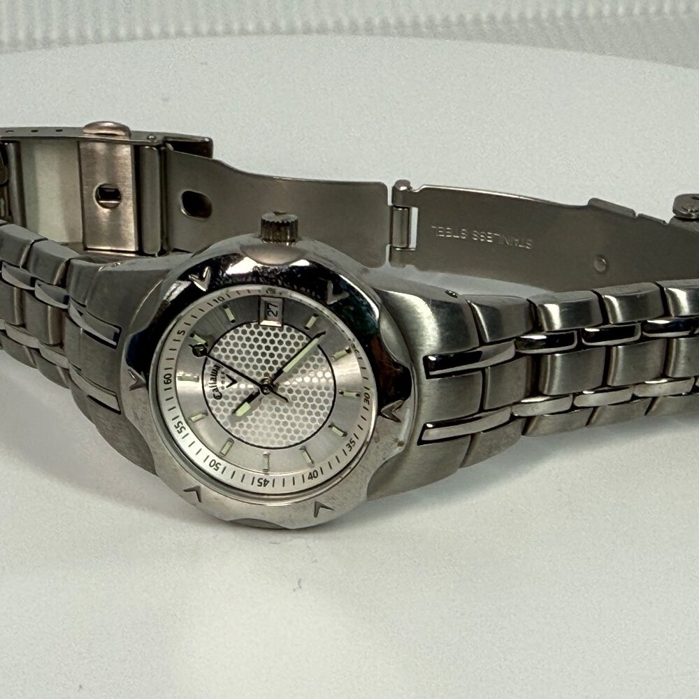 Callaway Golf Stainless Steel White Dial with Date Display Analog Quartz Watch